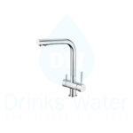 Straight 3-way chrome tap